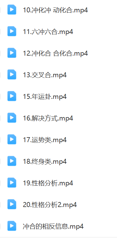 易青岚六爻卦理论,卦例,实战课等5个文件夹视频